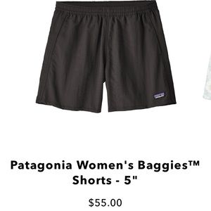 Patagonia Women’s Baggies Shorts XS 5” inseam